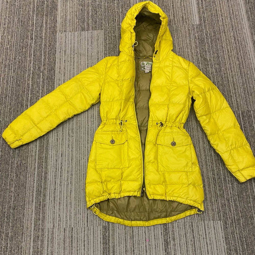 Eddie Bauer Kids Yellow Hooded Puffer Jacket